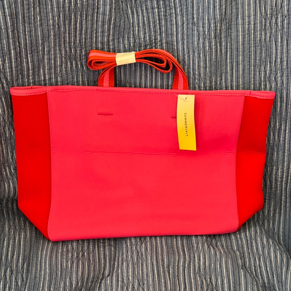 NWT SummerSalt neoprene Red Women's Tote